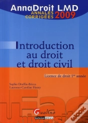 Capa do artigo Introduction Au Droit Et Droit Civil ; Licence De Droit 1ère Année ; Annales Corrigées (Édition 2009)