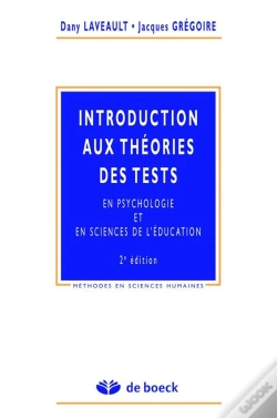 Capa do artigo Introduction Aux Theories Des Tests En Psychologie Et En Education ; 2e Edition