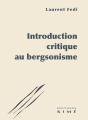 Introduction Critique Au Bergsonisme - Preview