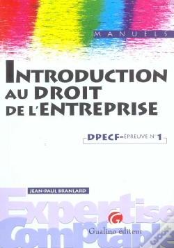 Capa do artigo Introduction Droit De L'Entreprise ; Dpecf Epreuve 1