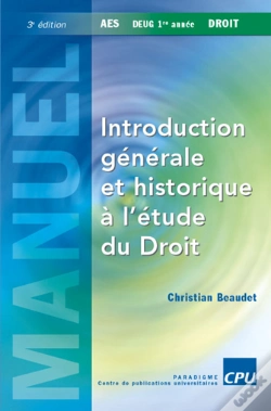Capa do artigo Introduction Generale Et Historique A L'Etude De Droit