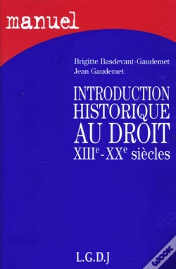 Capa do artigo Introduction Historique Au Droit Xiii-Xx Siecle