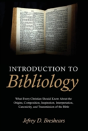 Introduction To Bibliology - Preview