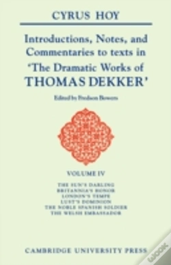 Capa do artigo Introductions, Notes And Commentaries To Texts In 'The Dramatic Works Of Thomas Dekker'