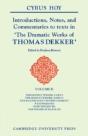 Introductions, Notes And Commentaries To Texts In 'The Dramatic Works Of Thomas Dekker - Preview