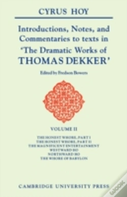 Capa do artigo Introductions, Notes And Commentaries To Texts In 'The Dramatic Works Of Thomas Dekker