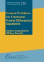 Inverse Problems For Fractional Partial Differential Equations - Preview