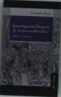 Investigacion Literaria De Textos Medievales : Objeto Y Practica - Preview