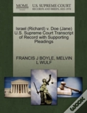 Capa do artigo Israel (Richard) V. Doe (Jane) U.S. Supreme Court Transcript Of Record With Supporting Pleadings