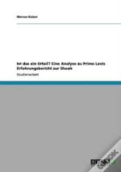 Capa do artigo Ist Das Ein Urteil? Eine Analyse Zu Primo Levis Erfahrungsbericht Zur Shoah