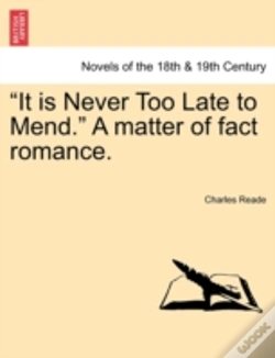 Capa do artigo It Is Never Too Late To Mend.  A Matter