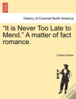 Capa do artigo It Is Never Too Late To Mend.  A Matter