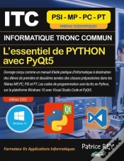 Capa do artigo Itc - Mpsi - Essentiel De Python Avec Pyqt5 : Avec Visual Studio Code