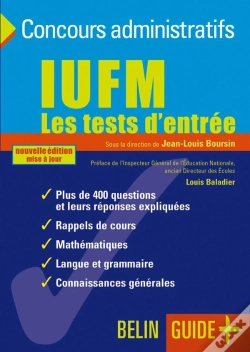 Capa do artigo Iufm. Les Tests D'Entrée (Édition 2006)
