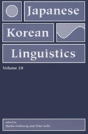 Japanese/Korean Linguistics, Vol. 20 - Preview