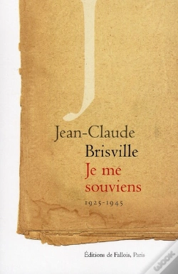 Capa do artigo Je Me Souviens. 1925-1939