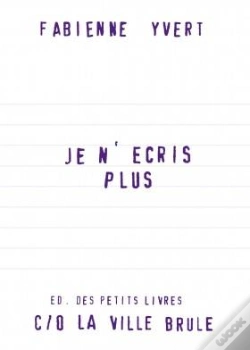 Capa do artigo Je N'Écris Plus
