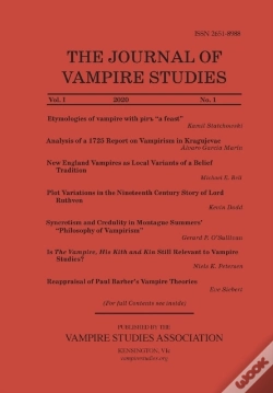 Capa do artigo Journal Of Vampire Studies