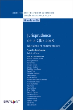 Capa do artigo Jurisprudence De La Cjue 2018 ; Décisions Et Commentaires