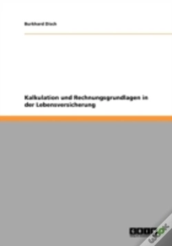 Capa do artigo Kalkulation Und Rechnungsgrundlagen In Der Lebensversicherung