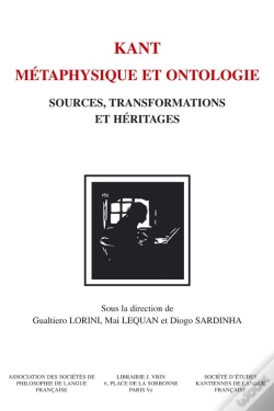 Capa do artigo Kant. Métaphysique Et Ontologie : Sources, Transformations Et Héritages