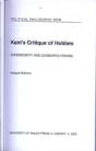 KANT'S CRITIQUE OF HOBBES - Preview
