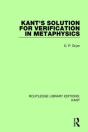 Kant'S Solution For Verification In Metaphysics - Preview