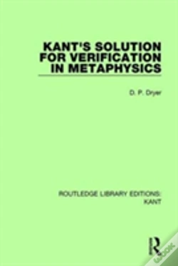 Capa do artigo Kant'S Solution For Verification In Metaphysics