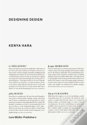 Capa do artigo Kenya Hara Designing Design ( Paperback ) /Anglais