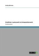 Kindlicher Lauterwerb Im Erstspracherwerb