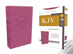 Capa do artigo Kjv, Thinline Bible, Leathersoft, Pink, Red Letter Edition, Comfort Print