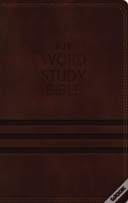 Capa do artigo Kjv, Word Study Bible, Imitation Leather, Brown, Red Letter Edition