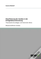 Klassifizierung Der Ansatze In Der Erfolgsfaktorenforschung