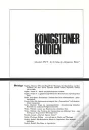 Capa do artigo Koenigsteiner Studien