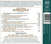 Capa do artigo Korngold: String Quartets Nos. 1-3 - CD