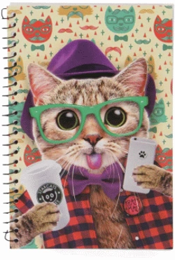 Capa do artigo Krazymals Cat Notepad, Turquoise