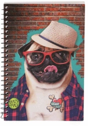 Capa do artigo Krazymals Pug Bloc de Notas, Marrom