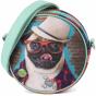 Krazymals Pug Round Suitcase, Brown - Preview