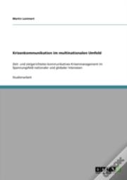 Krisenkommunikation Im Multinationalen Umfeld