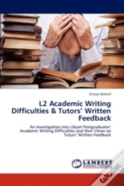 Capa do artigo L2 Academic Writing Difficulties & Tutors