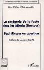 La Catégorie De La Faute Chez Les Mbala (Bantous) : Paul Ricoeur En Question - Preview