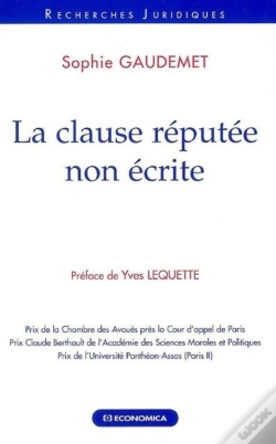 Capa do artigo La Clause Réputée Non Écrite