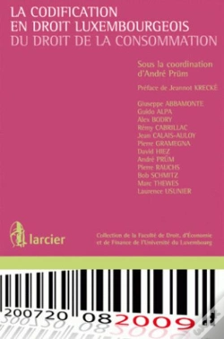 Capa do artigo La Codification En Droit Luxembourgeois Du Droit De La Consommation