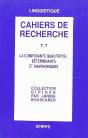 La Composante Qualitative : Determinants Et Anaphiques - Preview