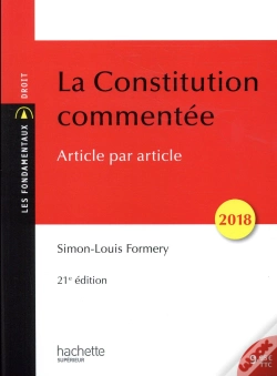 Capa do artigo La Constitution Commentee 2018