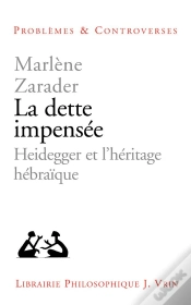 Capa do artigo La Dette Impensée ; Heidegger Et L