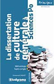Capa do artigo La Dissertation De Culture Generale A Sciences-Po 3 Edt