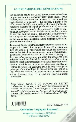 Capa do artigo La Dynamique Des Générations