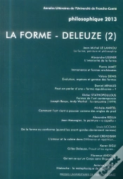Capa do artigo La Forme - Deleuze (2) : Philosophique 2013