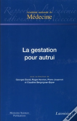 Capa do artigo La Gestation Pour Autrui Coll Rapports De L'Academie Nationale De Medecine
